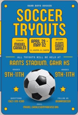 Boys Soccer Tryouts
